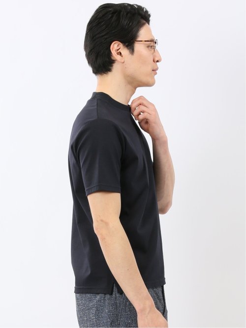 【DRESS T-SHIRT】シルケットスムス スロープネック 半袖Tシャツ