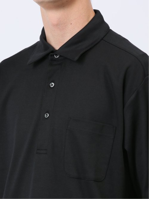 【DRESS POLO-SHIRT】綿ストレッチ オーバーサイズ 半袖ポロシャツ