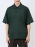 【DRESS POLO-SHIRT】綿ストレッチ オーバーサイズ 半袖ポロシャツ