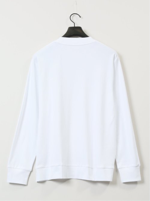 【DRESS T-SHIRT】綿ストレッチ スロープネック長袖Tシャツ