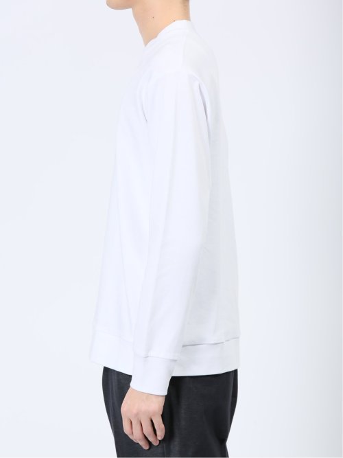 【DRESS T-SHIRT】綿ストレッチ スロープネック長袖Tシャツ