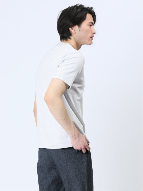 【DRESS T-SHIRT】綿ストレッチ クルーネック半袖Tシャツ ボーダー