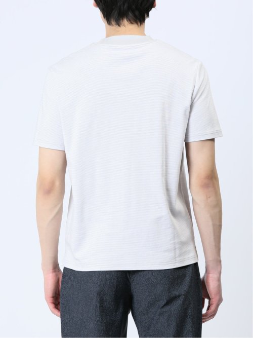 【DRESS T-SHIRT】綿ストレッチ クルーネック半袖Tシャツ ボーダー