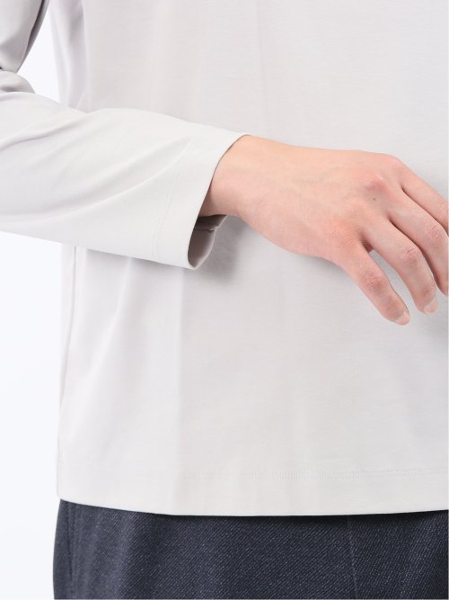 【DRESS T-SHIRT】シルケットスムス モックネック 長袖Tシャツ