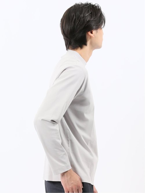 【DRESS T-SHIRT】シルケットスムス モックネック 長袖Tシャツ