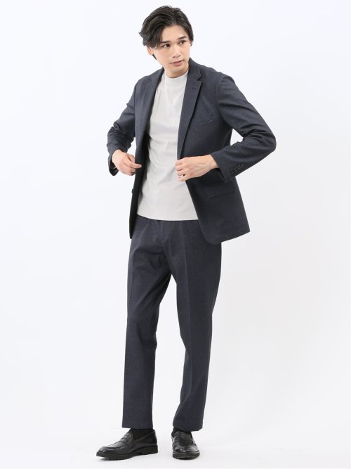 【DRESS T-SHIRT】シルケットスムス モックネック 長袖Tシャツ