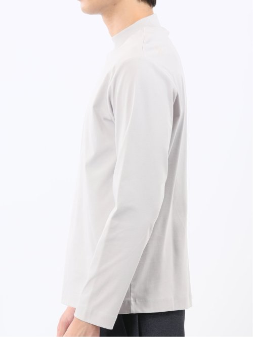 【DRESS T-SHIRT】シルケットスムス モックネック 長袖Tシャツ
