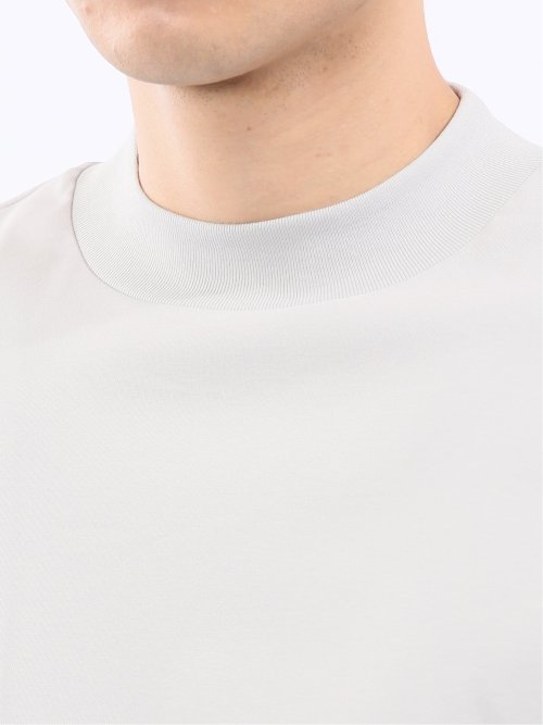 【DRESS T-SHIRT】シルケットスムス モックネック 長袖Tシャツ
