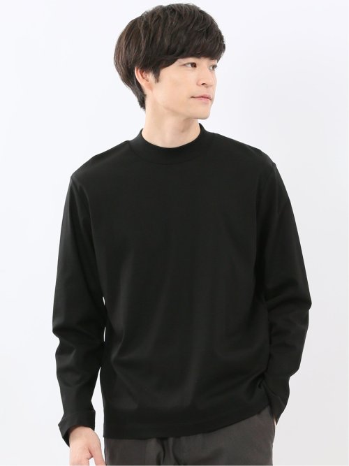 DRESS T-SHIRT】シルケットスムス モックネック 長袖Tシャツ(S 03