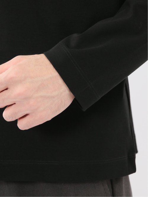 【DRESS T-SHIRT】シルケットスムス モックネック 長袖Tシャツ