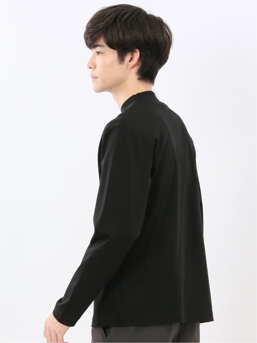 【DRESS T-SHIRT】シルケットスムス モックネック 長袖Tシャツ