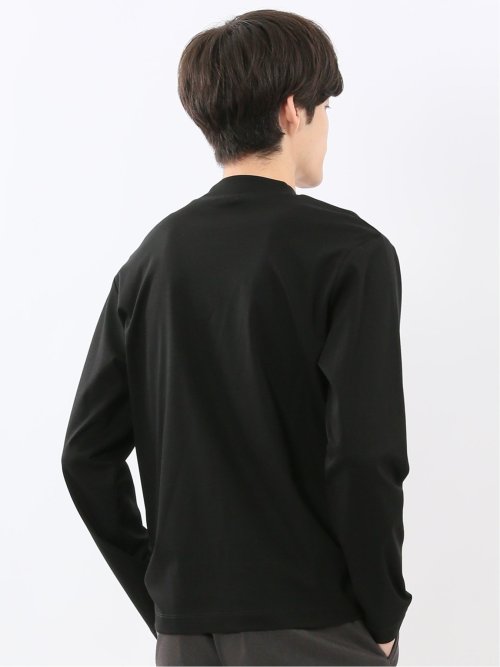 【DRESS T-SHIRT】シルケットスムス モックネック 長袖Tシャツ