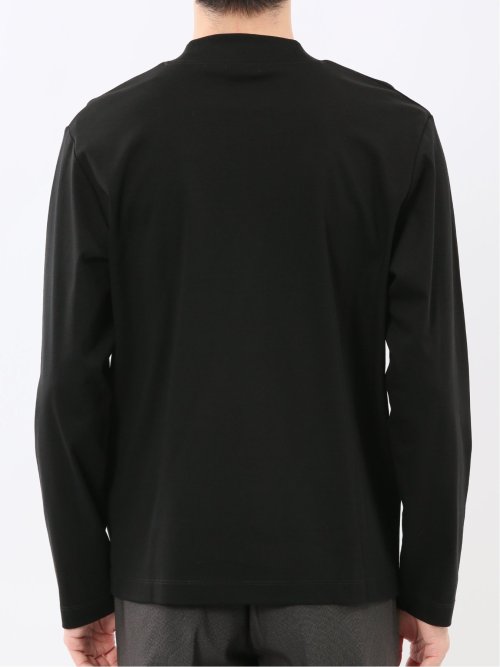 【DRESS T-SHIRT】シルケットスムス モックネック 長袖Tシャツ