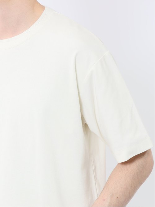 ストレッチ ニット衿 クルーネック半袖Tシャツ
