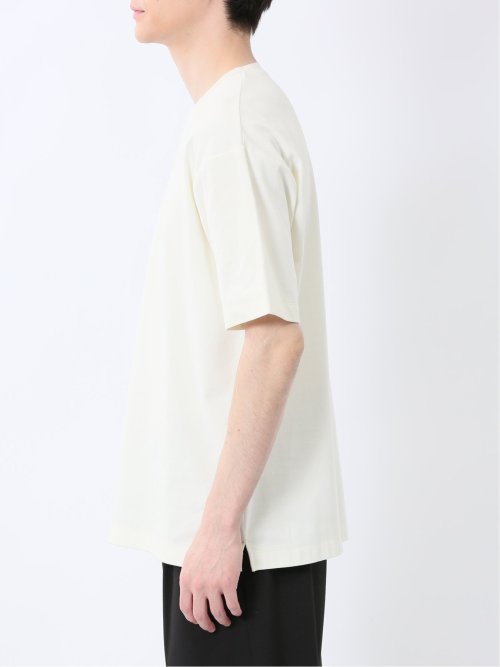 ストレッチ ニット衿 クルーネック半袖Tシャツ