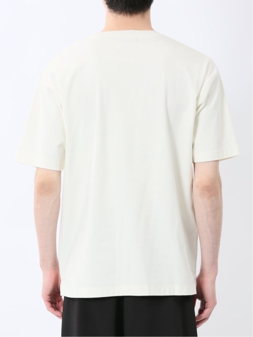 ストレッチ ニット衿 クルーネック半袖Tシャツ