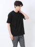 ストレッチ ニット衿 クルーネック半袖Tシャツ