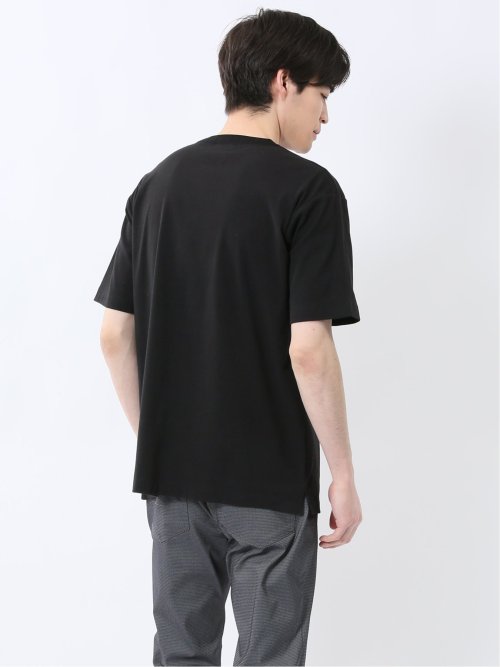 ストレッチ ニット衿 クルーネック半袖Tシャツ