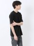 ストレッチ ニット衿 クルーネック半袖Tシャツ