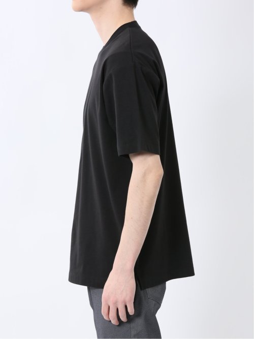 ストレッチ ニット衿 クルーネック半袖Tシャツ