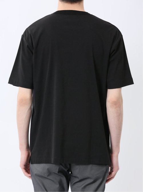 ストレッチ ニット衿 クルーネック半袖Tシャツ