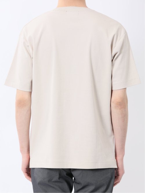 ストレッチ ニット衿 クルーネック半袖Tシャツ