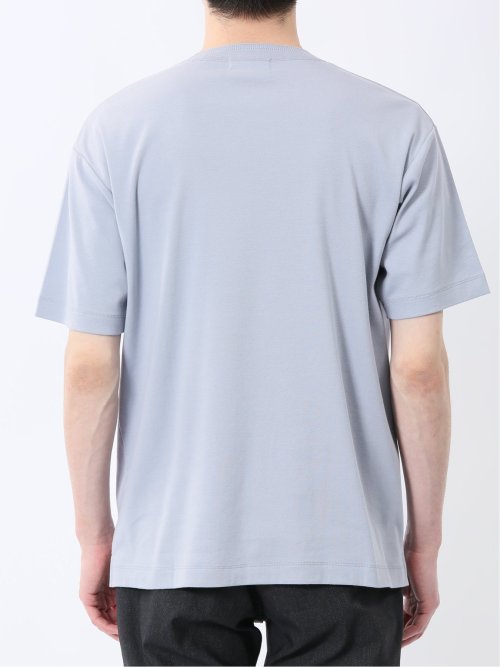 ストレッチ ニット衿 クルーネック半袖Tシャツ