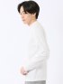 Tシャツ メンズ 長袖 ストレッチ UV 綿 コットン 無地 シルケット スムス モックネック ドレスT