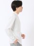 Tシャツ メンズ 長袖 ストレッチ UV 綿 コットン 無地 シルケット スムス モックネック ドレスT