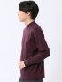 Tシャツ メンズ 長袖 ストレッチ UV 綿 コットン 無地 シルケット スムス モックネック ドレスT