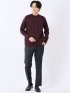 Tシャツ メンズ 長袖 ストレッチ UV 綿 コットン 無地 シルケット スムス モックネック ドレスT