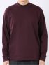 Tシャツ メンズ 長袖 ストレッチ UV 綿 コットン 無地 シルケット スムス モックネック ドレスT
