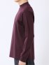 Tシャツ メンズ 長袖 ストレッチ UV 綿 コットン 無地 シルケット スムス モックネック ドレスT