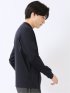 Tシャツ メンズ 長袖 ストレッチ UV 綿 コットン 無地 シルケット スムス モックネック ドレスT