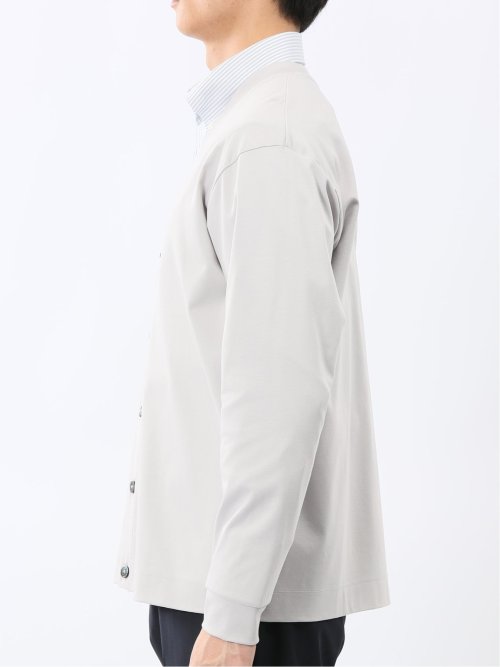 接触冷感ストレッチ シルケットスムス Vネックカーディガン