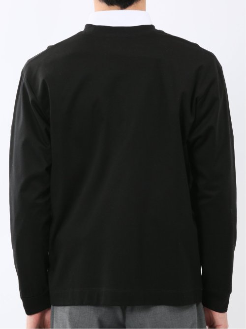 接触冷感ストレッチ シルケットスムス Vネックカーディガン