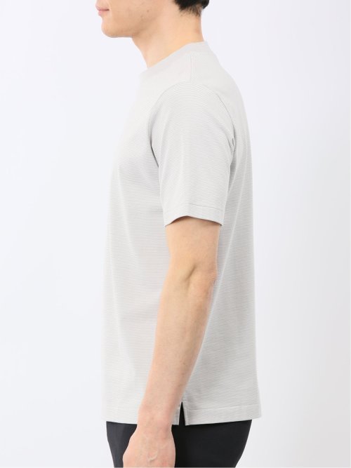 【DRESS T-SHIRT】綿ストレッチ ボーダー クルーネック半袖Tシャツ