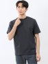 【DRESS T-SHIRT】綿ストレッチ ボーダー クルーネック半袖Tシャツ