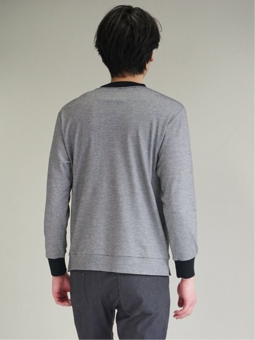 【DRESS T-SHIRT】綿ストレッチ クルーネック長袖Tシャツ