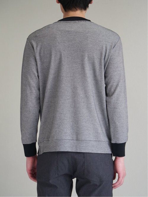 【DRESS T-SHIRT】綿ストレッチ クルーネック長袖Tシャツ