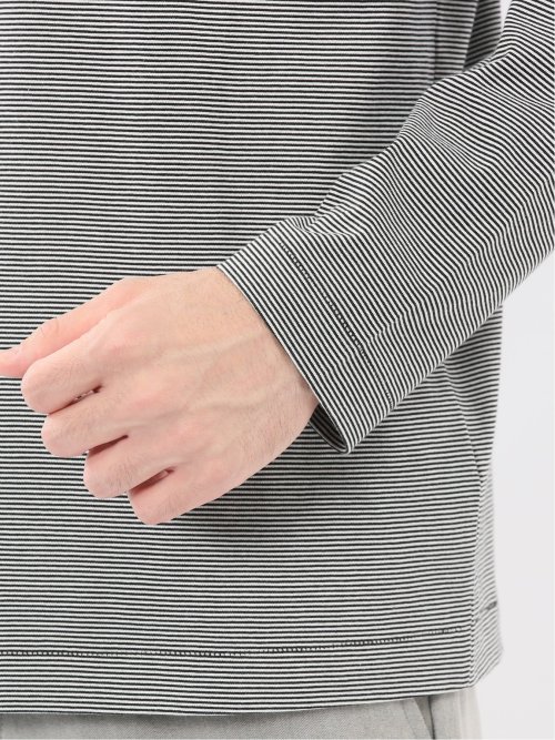 【DRESS T-SHIRT】シルケットスムス モックネック 長袖Tシャツ