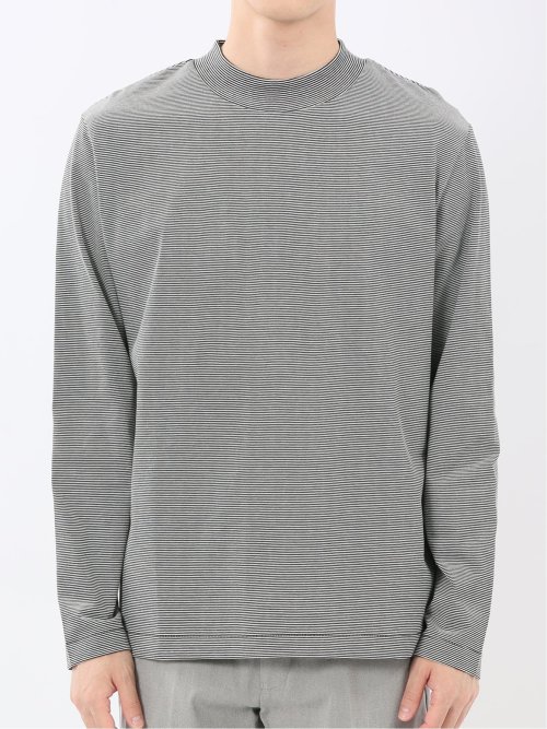 【DRESS T-SHIRT】シルケットスムス モックネック 長袖Tシャツ