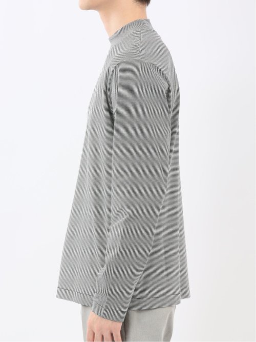 【DRESS T-SHIRT】シルケットスムス モックネック 長袖Tシャツ