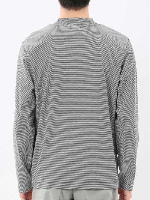 【DRESS T-SHIRT】シルケットスムス モックネック 長袖Tシャツ