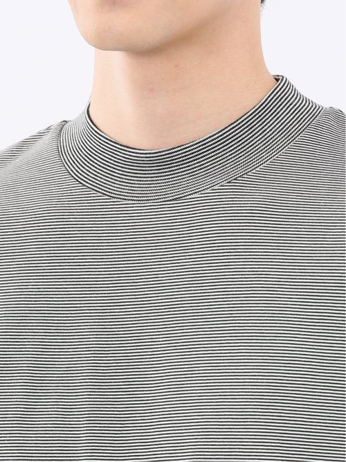 【DRESS T-SHIRT】シルケットスムス モックネック 長袖Tシャツ