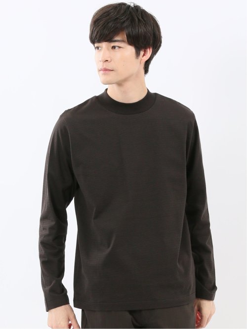 【DRESS T-SHIRT】シルケットスムス モックネック 長袖Tシャツ