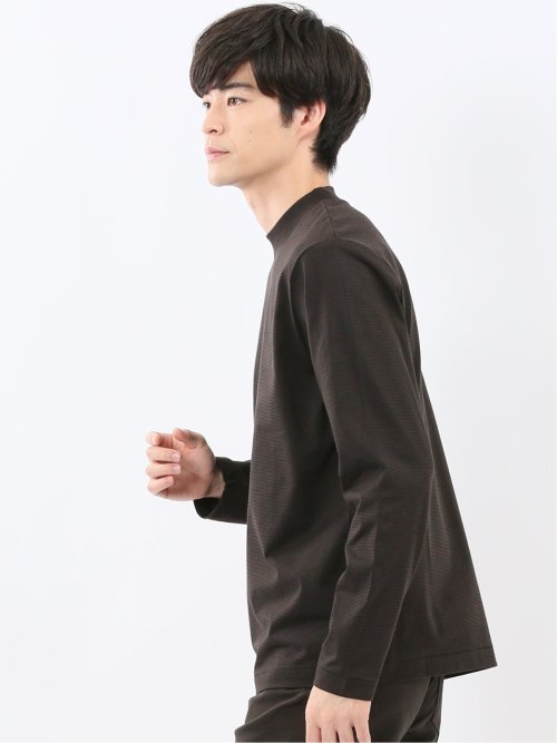 【DRESS T-SHIRT】シルケットスムス モックネック 長袖Tシャツ