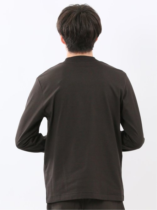 【DRESS T-SHIRT】シルケットスムス モックネック 長袖Tシャツ