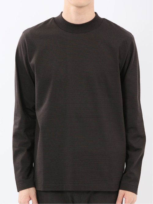 【DRESS T-SHIRT】シルケットスムス モックネック 長袖Tシャツ