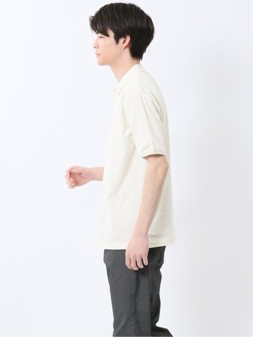 ストレッチ ニット衿 半袖ポロシャツ
